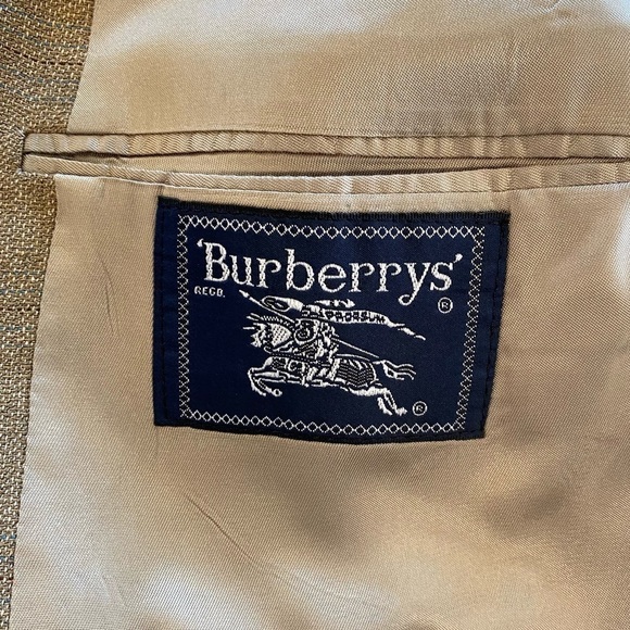 BURBERRYS’ * Mens Vintage Plaid Single Breasted Blazer Tan/Beige Size 42L - Picture 8 of 11